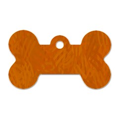 Orange Dog Tag Bone (two Sides) by nate14shop