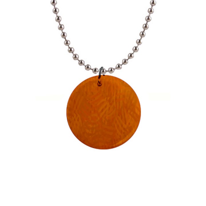 Orange 1  Button Necklace