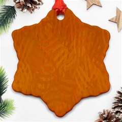 Orange Snowflake Ornament (two Sides)