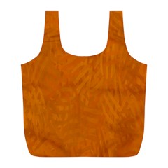 Orange Full Print Recycle Bag (l) by nate14shop