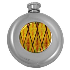 Rhomboid 002 Round Hip Flask (5 Oz) by nate14shop