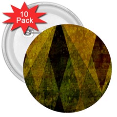 Rhomboid 001 3  Buttons (10 Pack)  by nate14shop