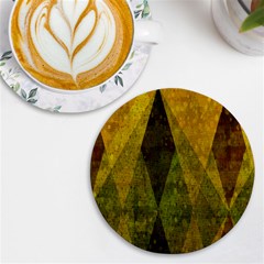 Rhomboid 001 Uv Print Round Tile Coaster