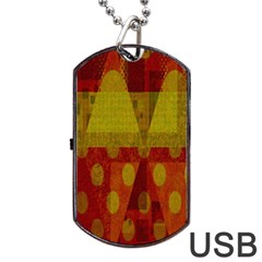 Rhomboid 003 Dog Tag Usb Flash (one Side) by nate14shop