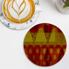 Rhomboid 003 Uv Print Round Tile Coaster by nate14shop