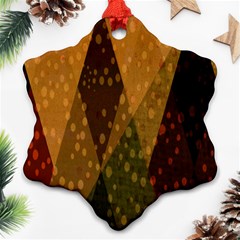 Rhomboid 004 Snowflake Ornament (two Sides) by nate14shop