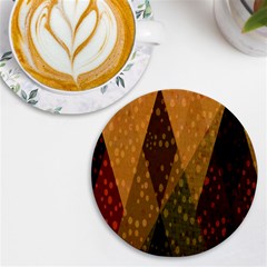 Rhomboid 004 Uv Print Round Tile Coaster