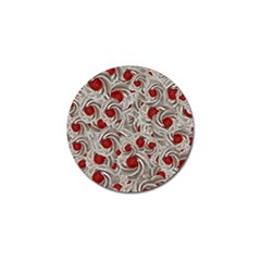 Cream With Cherries Motif Random Pattern Golf Ball Marker (4 Pack) by dflcprintsclothing