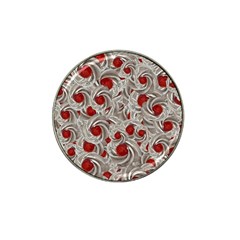 Cream With Cherries Motif Random Pattern Hat Clip Ball Marker (4 Pack) by dflcprintsclothing