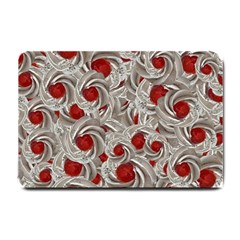 Cream With Cherries Motif Random Pattern Small Doormat  by dflcprintsclothing