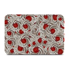 Cream With Cherries Motif Random Pattern Plate Mats by dflcprintsclothing