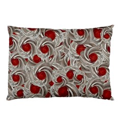 Cream With Cherries Motif Random Pattern Pillow Case