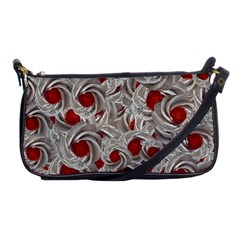 Cream With Cherries Motif Random Pattern Shoulder Clutch Bag by dflcprintsclothing