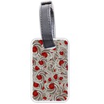 Cream With Cherries Motif Random Pattern Luggage Tag (one side) Front