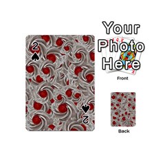 Cream With Cherries Motif Random Pattern Playing Cards 54 Designs (mini)