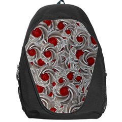 Cream With Cherries Motif Random Pattern Backpack Bag by dflcprintsclothing