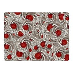 Cream With Cherries Motif Random Pattern Double Sided Flano Blanket (mini)  by dflcprintsclothing