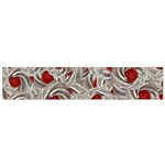 Cream With Cherries Motif Random Pattern Small Flano Scarf Front