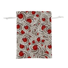 Cream With Cherries Motif Random Pattern Lightweight Drawstring Pouch (l) by dflcprintsclothing