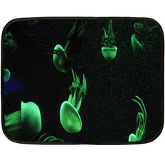 Jellyfish Double Sided Fleece Blanket (mini)  by nate14shop