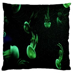 Jellyfish Large Flano Cushion Case (two Sides)