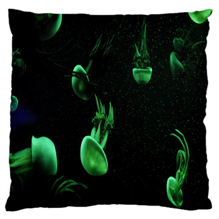 Jellyfish Large Flano Cushion Case (Two Sides)