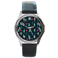 Christmas 001 Round Metal Watch by nate14shop