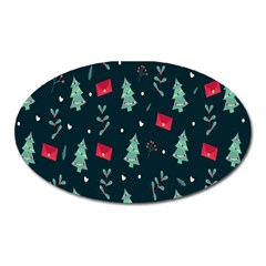 Christmas 001 Oval Magnet by nate14shop