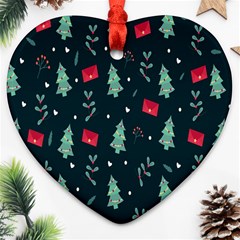 Christmas 001 Heart Ornament (two Sides) by nate14shop