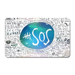 5 Seconds Of Summer Collage Quotes Magnet (rectangular)