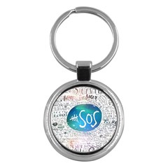 5 Seconds Of Summer Collage Quotes Key Chain (round) by nate14shop