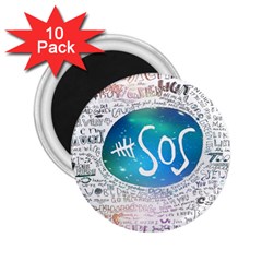 5 Seconds Of Summer Collage Quotes 2 25  Magnets (10 Pack)  by nate14shop