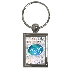 5 Seconds Of Summer Collage Quotes Key Chain (rectangle) by nate14shop