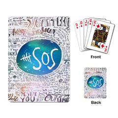 5 Seconds Of Summer Collage Quotes Playing Cards Single Design (rectangle) by nate14shop