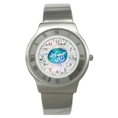 5 Seconds Of Summer Collage Quotes Stainless Steel Watch by nate14shop