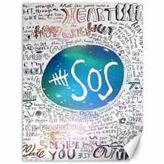 5 Seconds Of Summer Collage Quotes Canvas 36  X 48  by nate14shop