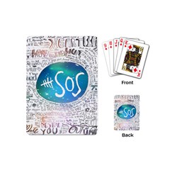 5 Seconds Of Summer Collage Quotes Playing Cards Single Design (mini) by nate14shop