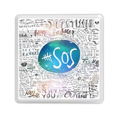 5 Seconds Of Summer Collage Quotes Memory Card Reader (square) by nate14shop