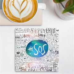 5 Seconds Of Summer Collage Quotes Uv Print Square Tile Coaster 