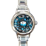 The Fault In Our Stars Collage Round Italian Charm Watch Front