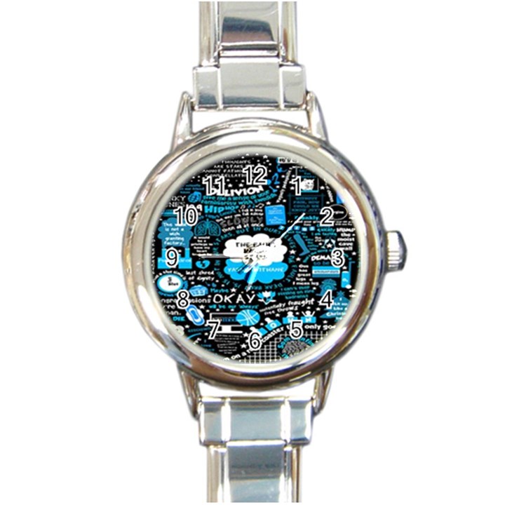 The Fault In Our Stars Collage Round Italian Charm Watch