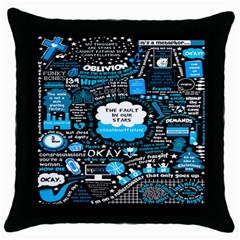 The Fault In Our Stars Collage Throw Pillow Case (black)