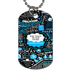 The Fault In Our Stars Collage Dog Tag (one Side) by nate14shop