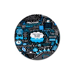 The Fault In Our Stars Collage Rubber Coaster (round) by nate14shop