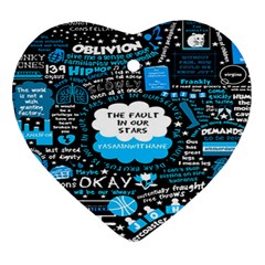 The Fault In Our Stars Collage Heart Ornament (two Sides)