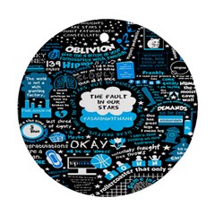 The Fault In Our Stars Collage Round Ornament (two Sides)