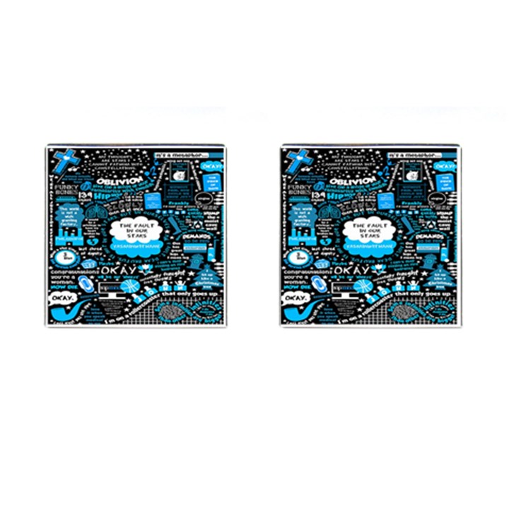 The Fault In Our Stars Collage Cufflinks (Square)