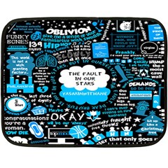 The Fault In Our Stars Collage Double Sided Fleece Blanket (mini)  by nate14shop