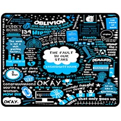 The Fault In Our Stars Collage Double Sided Fleece Blanket (medium)  by nate14shop