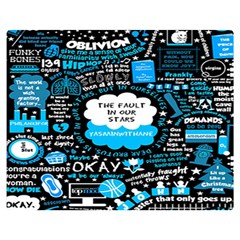 The Fault In Our Stars Collage Double Sided Flano Blanket (medium)  by nate14shop